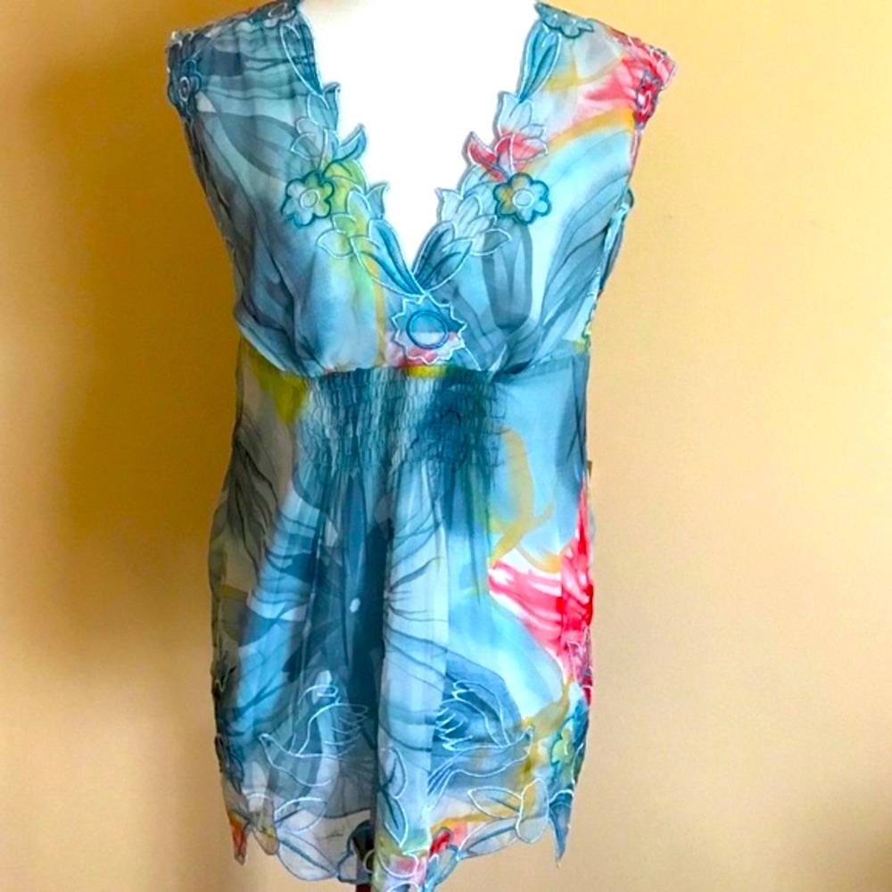 Blue Tassel Top